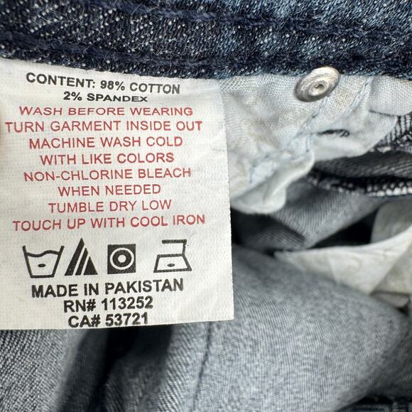 Apple Bottoms Jeans Womens 7 / 8 (30x33 ACTUAL) Acid Wash Rhinestone Denim Y2K - Picture 5 of 12